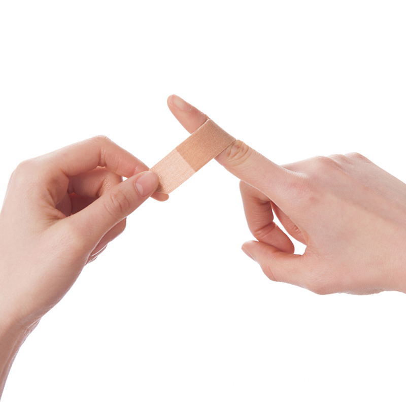 Cross-border foreign trade English PE hemostatic skin color elastic waterproof band-aid large breathable elastic band-aid