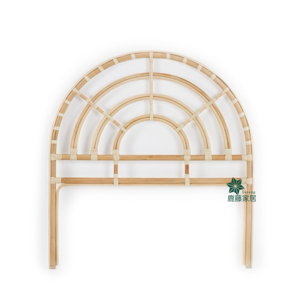 Ins Natural Rattan Headboard Home B&B Hotel Model Room Background Decoration Double Bed Screen Backrest Japanese Style