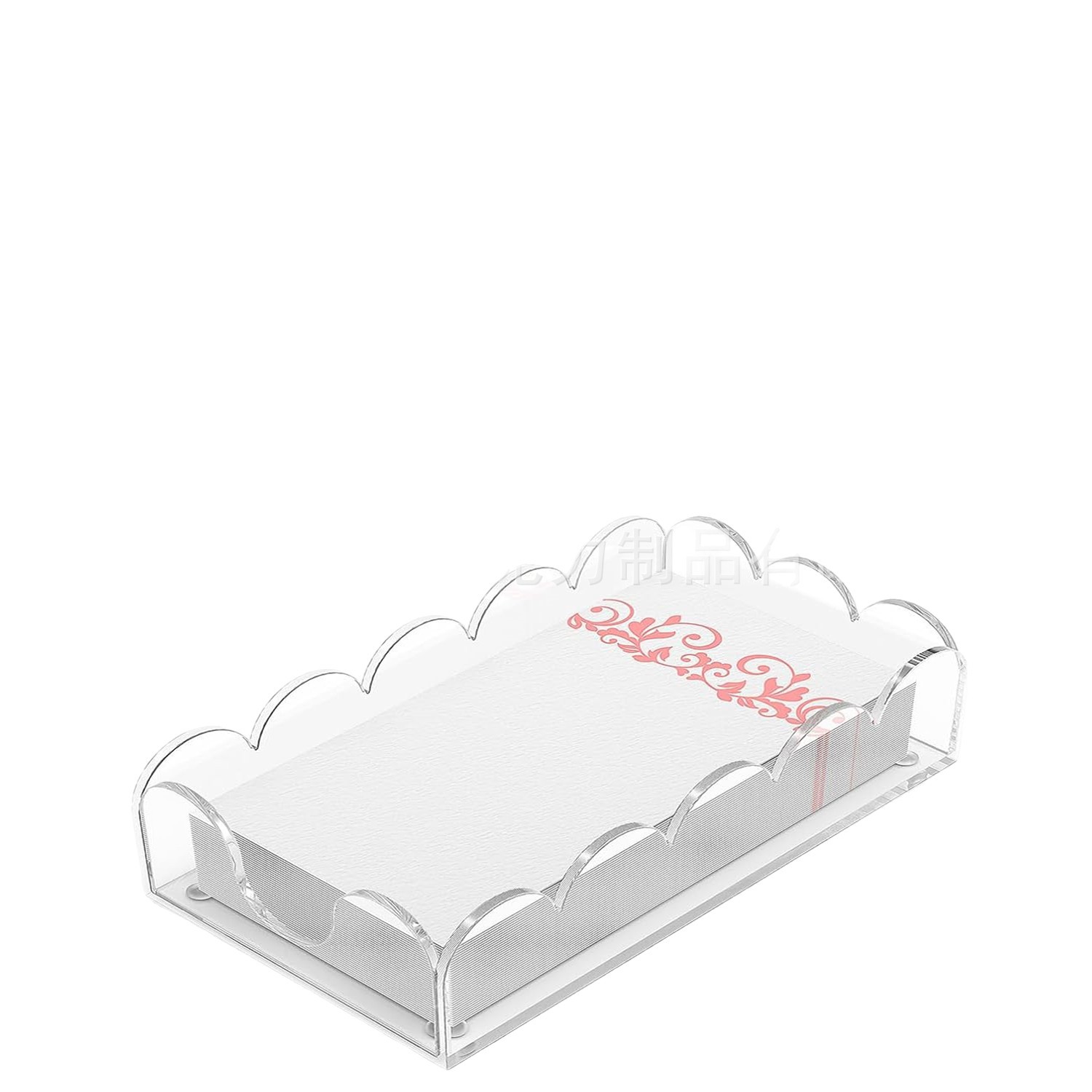 Acrylic Wave Design Tray Storage Rack Rectangular Creative Niche High-Definition High-Transparency Home Kitchen Tissue Box