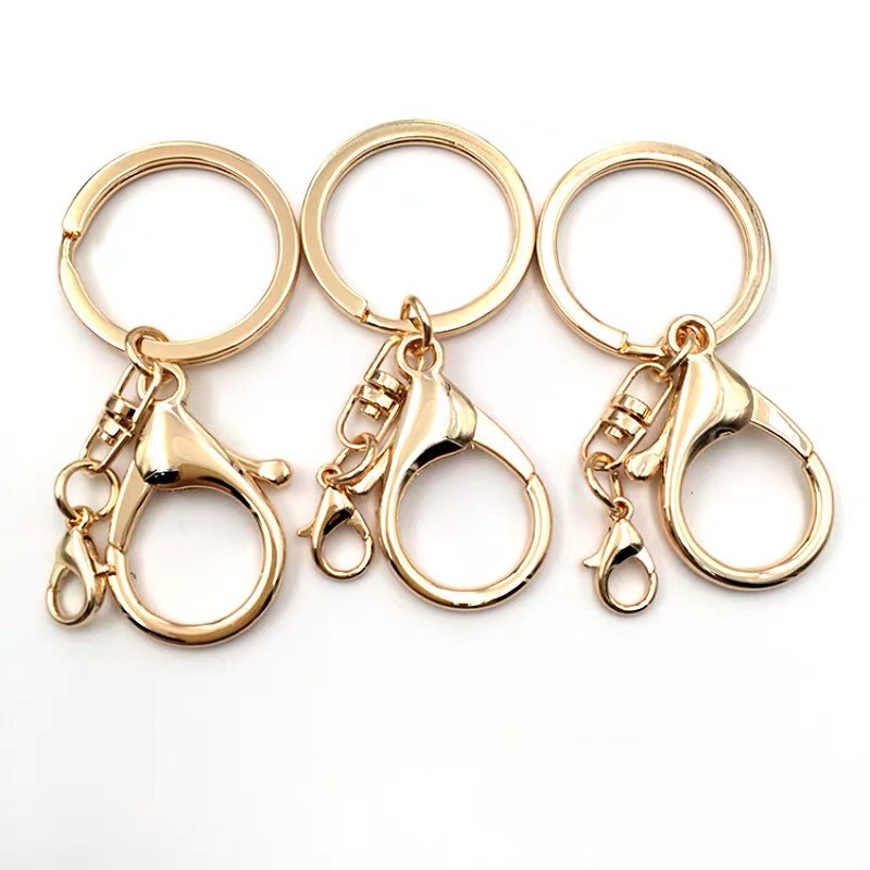 Lobster Clasp Three-piece Set Metal Keychain Three-piece Set Keychain Zinc Alloy Lobster Clasp Spot Wholesale