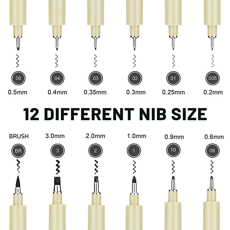 Sakura with the same paragraph needle pen Art special waterproof Gouhui hand-painted cartoon sketch pen factory wholesale