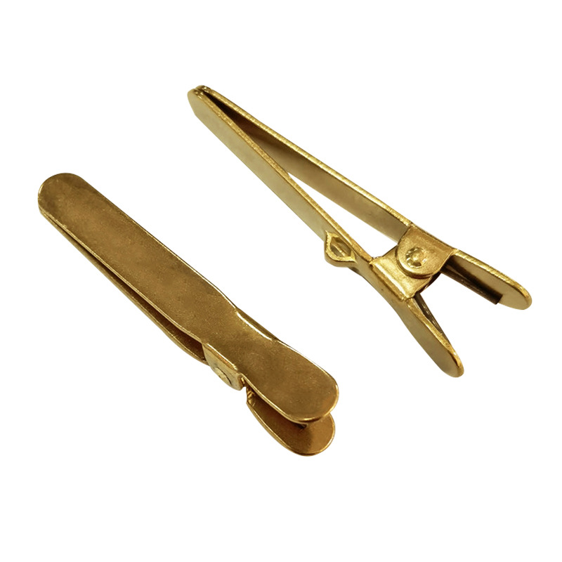 Manufacturer Sells Men's Tie Clips, Copper Color Business Simple Tie Clips with Logo Printable Personalized Tie Clips