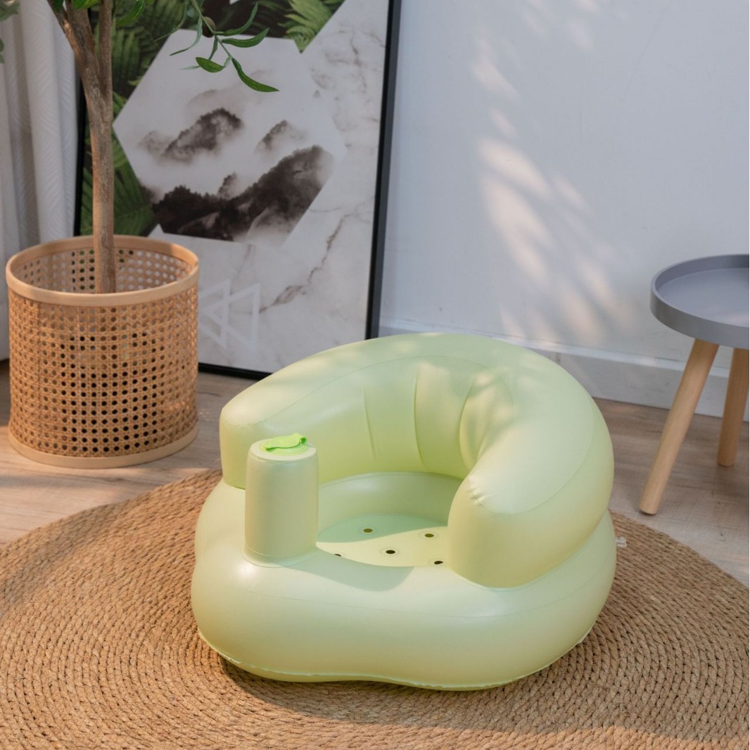 Simple Baby Learning Chair, Baby Inflatable Small Sofa, Children Learning Chair, Anti-Fall Training Chair, Bath Cushion