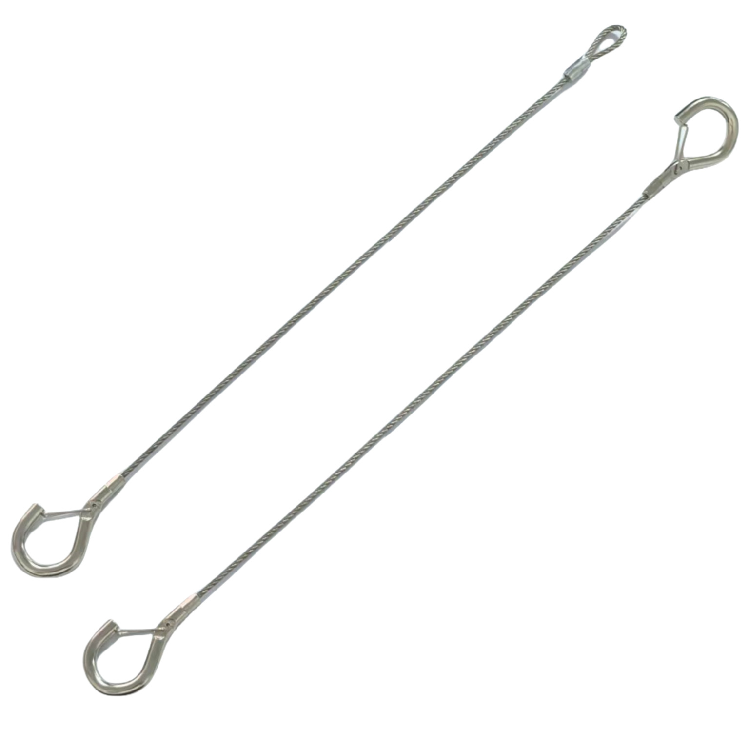 Manufacturer 304 Steel Wire Rope Stainless Steel Safety Rope Lighting Safety Rope Anti-Fall Cable Pressed Aluminum Sleeve Hook Sling