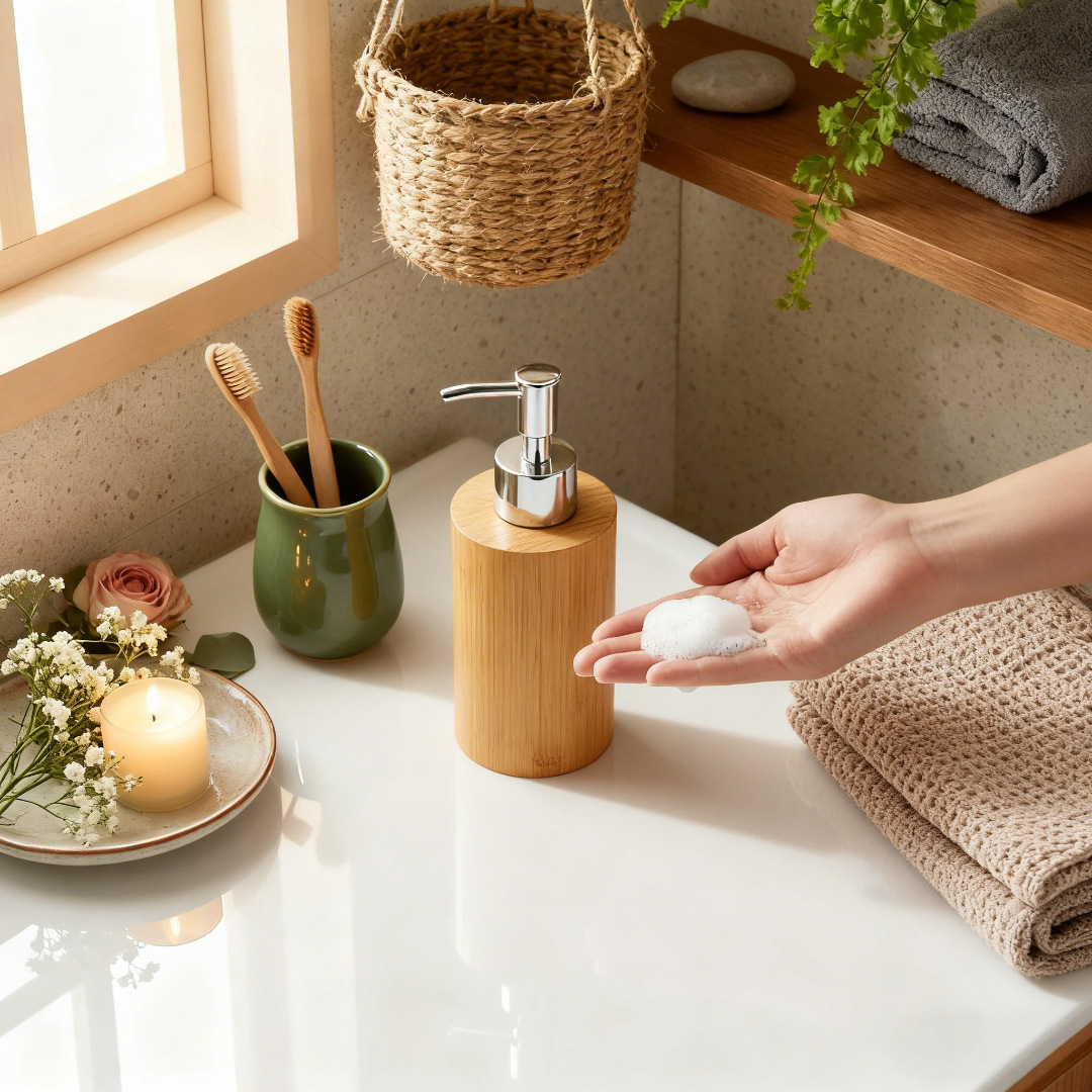 Деревянная бутылка для дозирования, пустая, для геля для душа, шампуня, дезинфицирующего средства, с индивидуальным логотипом