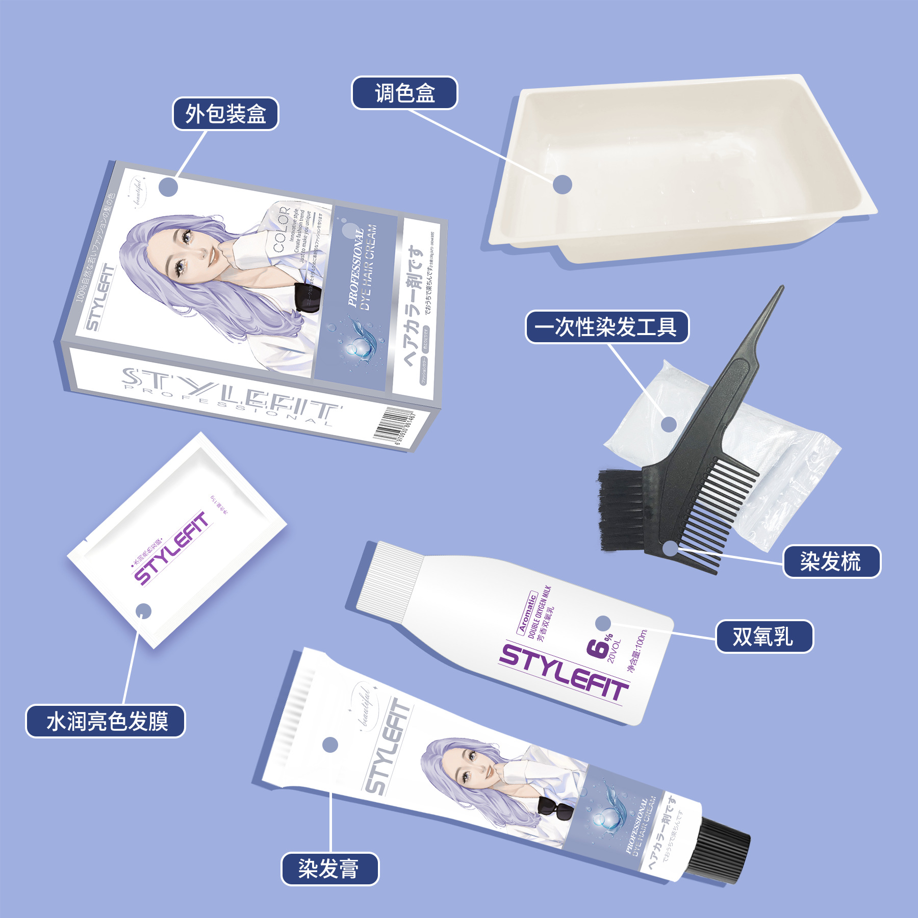 Краска для волос без аммиака, защищающая цвет, для покрытия белых волос, популярный цвет орехово-серый, растительное производство