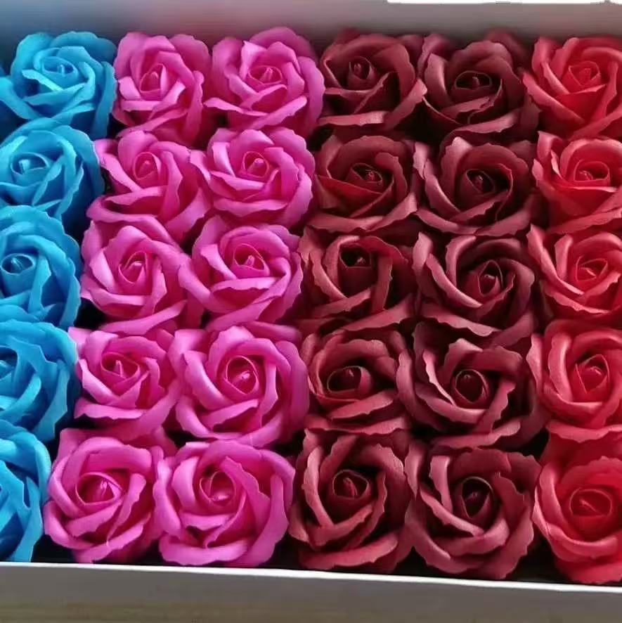 Three-Layer Water Flower Eternal Soap Flower Rose Head Teacher's Day DIY Bouquet Gift 3-Layer Soap Flower Material Wholesale