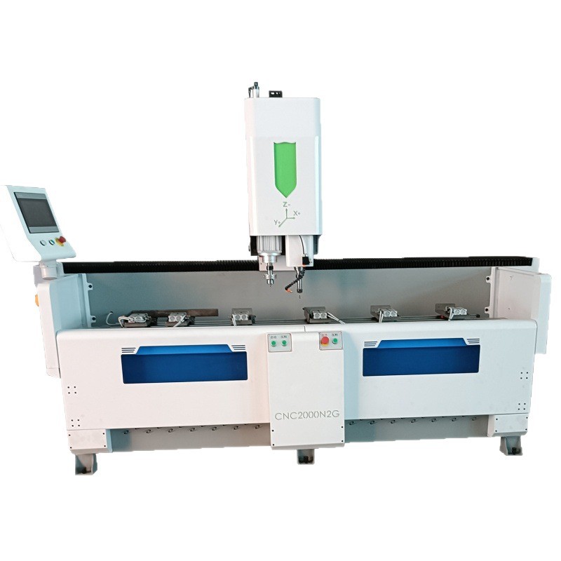 Cnc Drilling and Milling Machine for Broken Bridge Aluminum, Lock Hole and Lock Box Slotting Machine, Aluminum Alloy Door and Window Lock Hole Drilling and Milling Machine