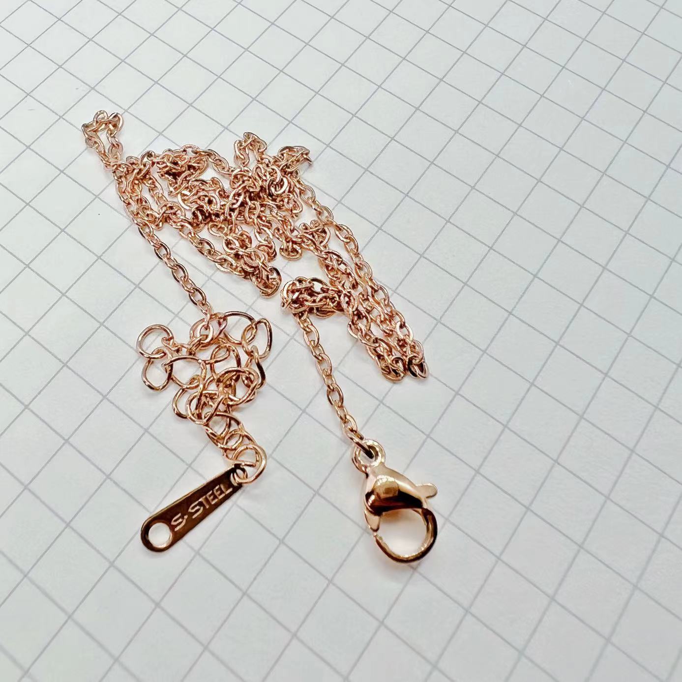 Stainless steel O-chain 304 cross chain summer fashion all-match titanium steel clavicle chain DIY semi-finished plain chain