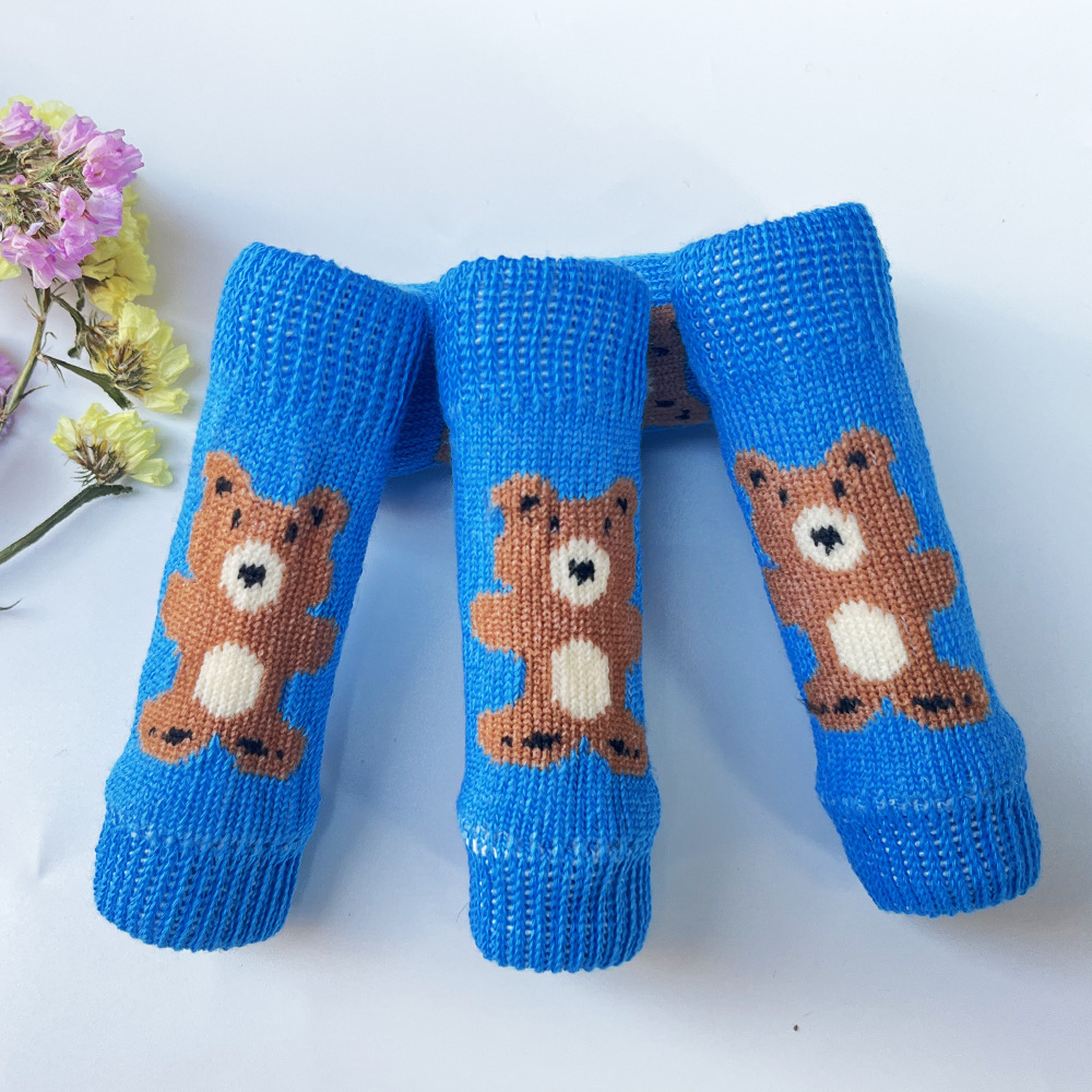 Cross-Border Hot Selling Pet New Knee Pads, Leggings Socks, Anti-Scratch and Anti-Dirty Bichon Teddy Elbow Pads for Small Dogs