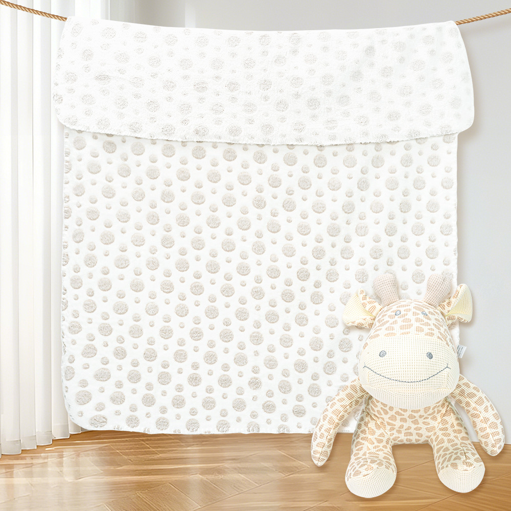 Baby Flannel Blanket, Cute Comfort Doll, Full Moon Gift Box, Newborn Combination Package, Baby Blanket to Coax Baby to Sleep