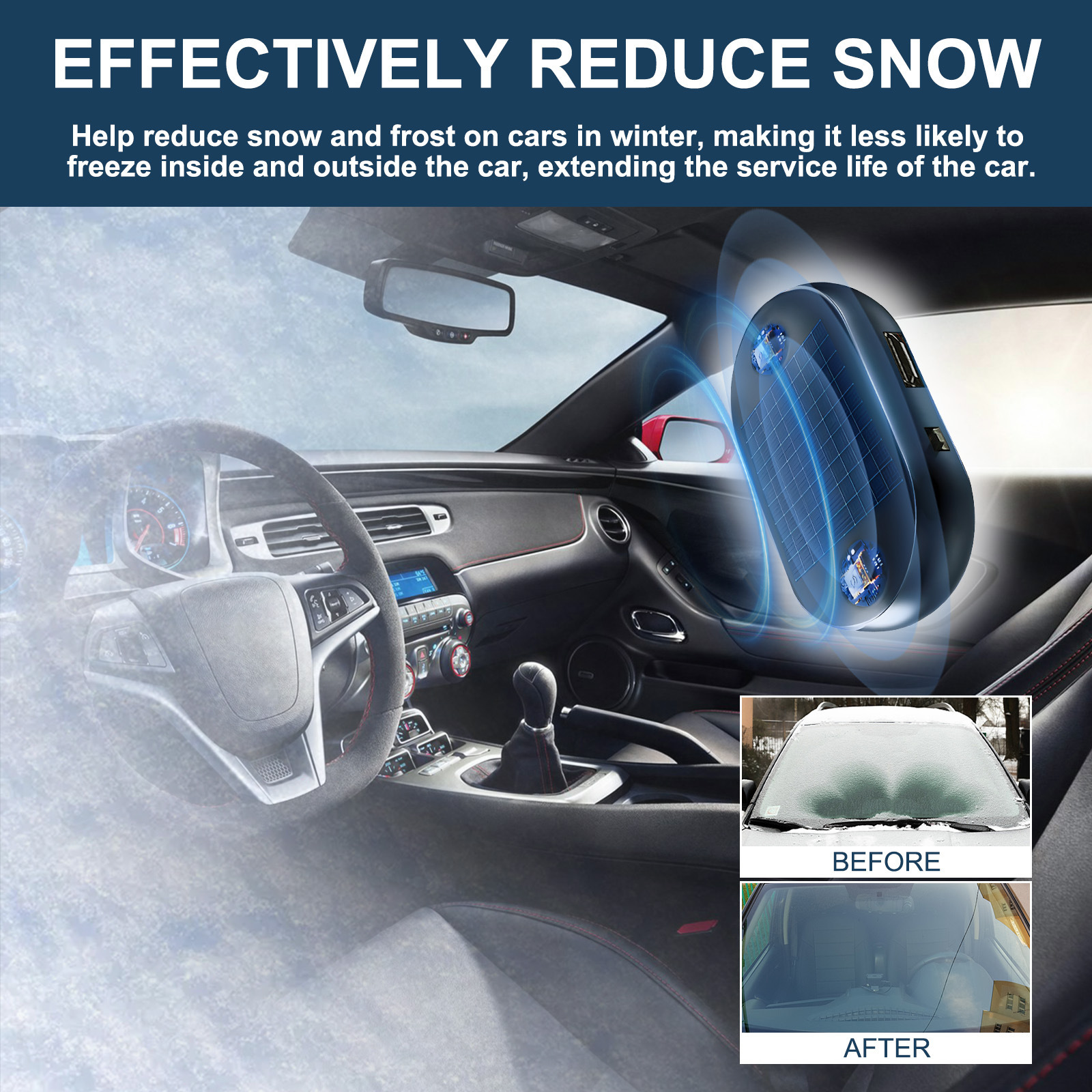 Rayhong Anti-Freeze Snow Removal Instrument Car Windshield Rearview Mirror De-Icing Rapid Snow Melting Portable Anti-Freeze Tool
