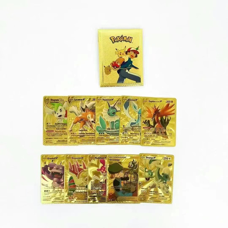 Cross-border Explosions Baokemeng Gold Foil Card Pokemon Card Pokemon Card Pokemon Card