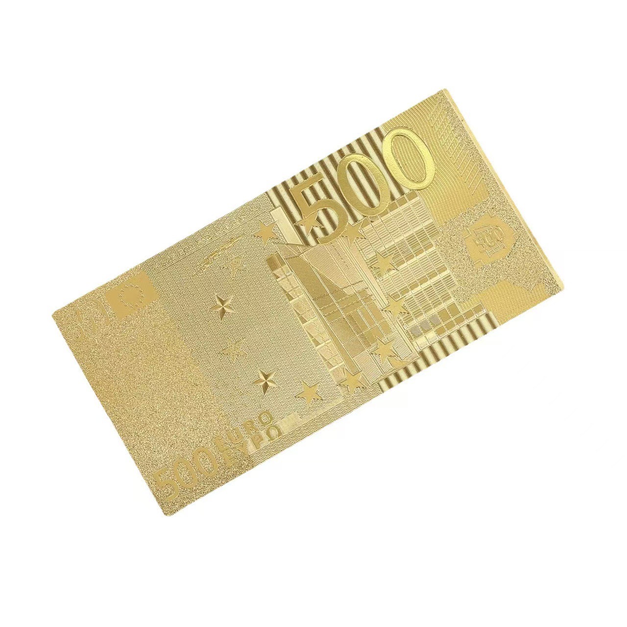 Manufacturer Direct-Operated Gold Foil Commemorative Currency Commemorative Banknotes Set of 7 Double-Sided Gold Euro Currency Collection Custom Printing