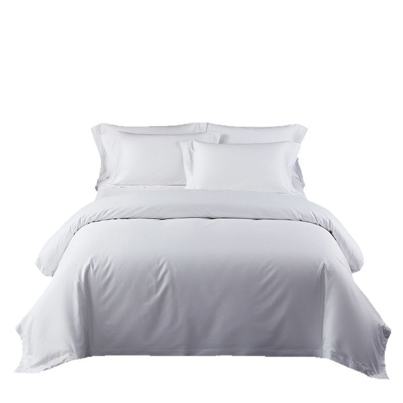 Hotel bedding five-star hotel linen hotel homestay four-piece white bed sheets quilt cover wholesale
