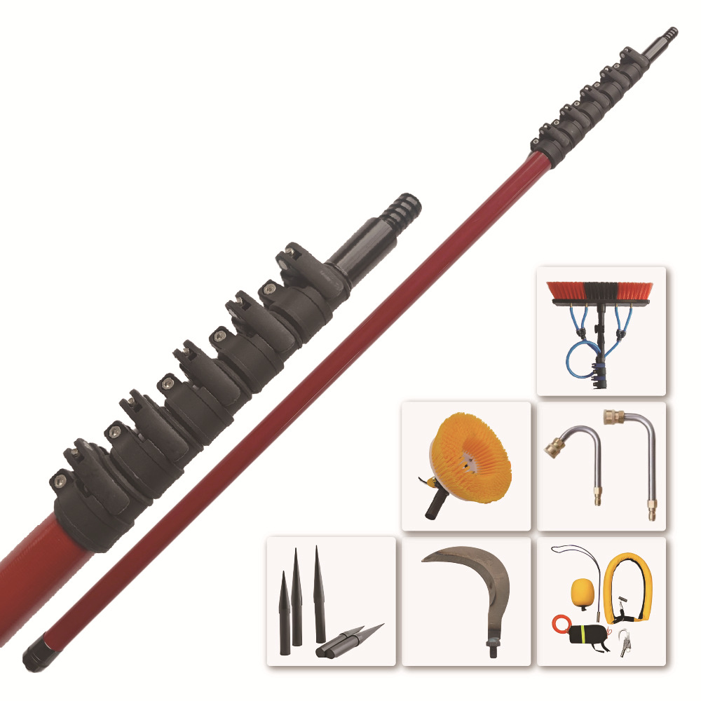 Cross-Border Exclusive Supply of 21m Carbon Fiber Telescopic Pole, 70ft Insulated Picking Pole, Anti-Twist High-Altitude Cleaning Pole