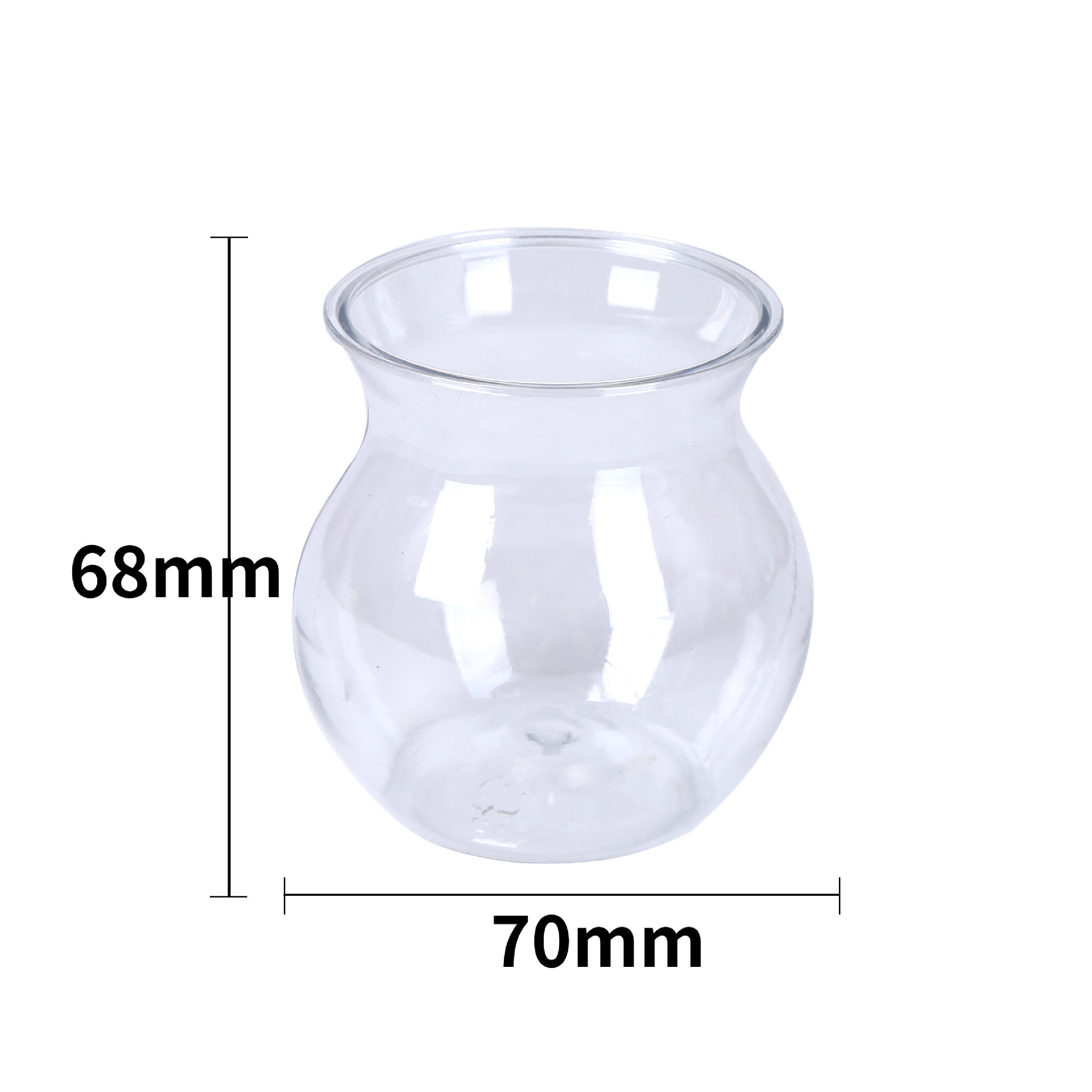 Transparent plant hydroponic vase grass head doll planting fleshy breeding pot creative desktop micro landscape ecological bottle
