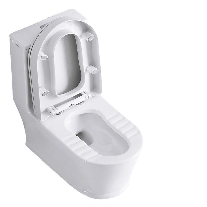 Siphon-Style Dual-Use Toilet for Home Use, Suitable for Both Sitting and Squatting, with a Large Ceramic Pipe