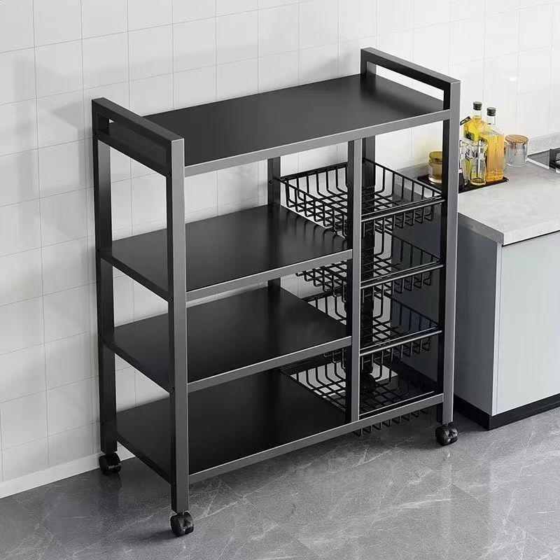Customized Kitchen Floor-Standing Multi-Layer Storage Rack Microwave Oven Storage Storage Rack Removable Vegetable Storage Rack
