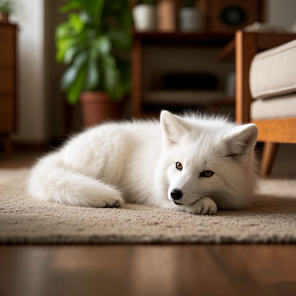 Fox Pet Cub Snow Fox Live White Fox Priced with Deposit Special Mini Small Trainable Pet