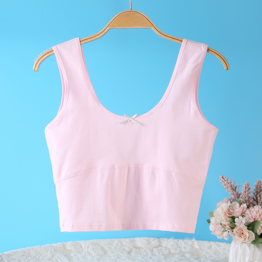 [Spot Seconds] Girls' Developmental Underwear Students Cotton Primary School Junior High School Middle School Long Girls' Vest
