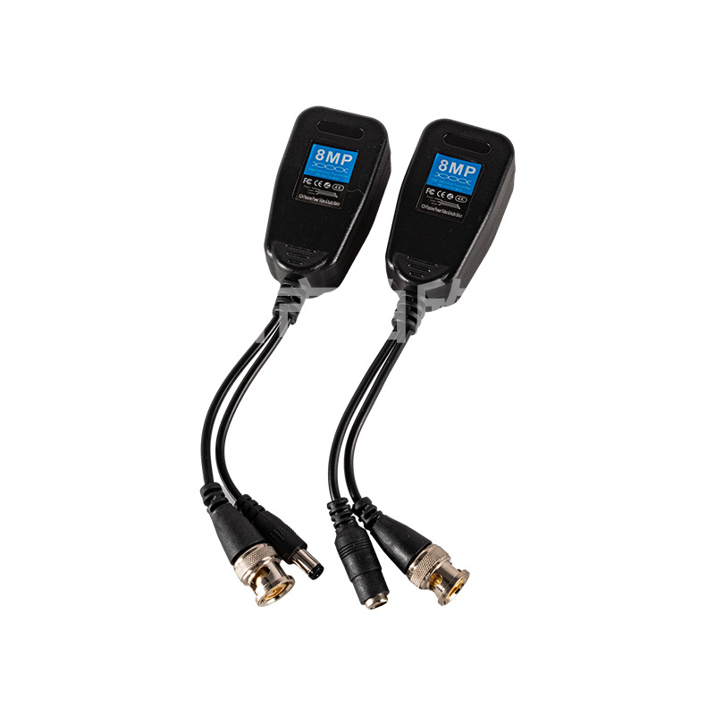 8MP PV two-in-one twisted pair transmitter monitoring power supply video coaxial analog BNC connector + DC connector