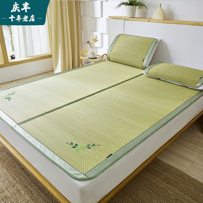 Thickened and Densely Woven Straw Mat 1.8m for Home Use, Foldable Straw Mat 1.2m Portable and Foldable
