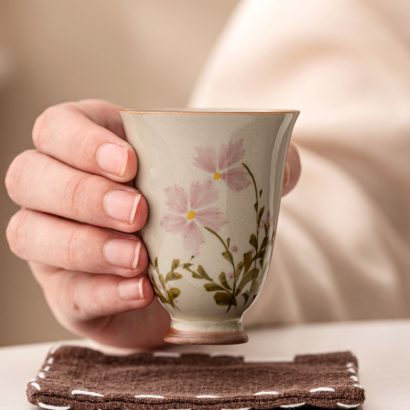 Керамическая чашка с ароматом ромашки, набор кунг-фу, одиночная чашка для воды