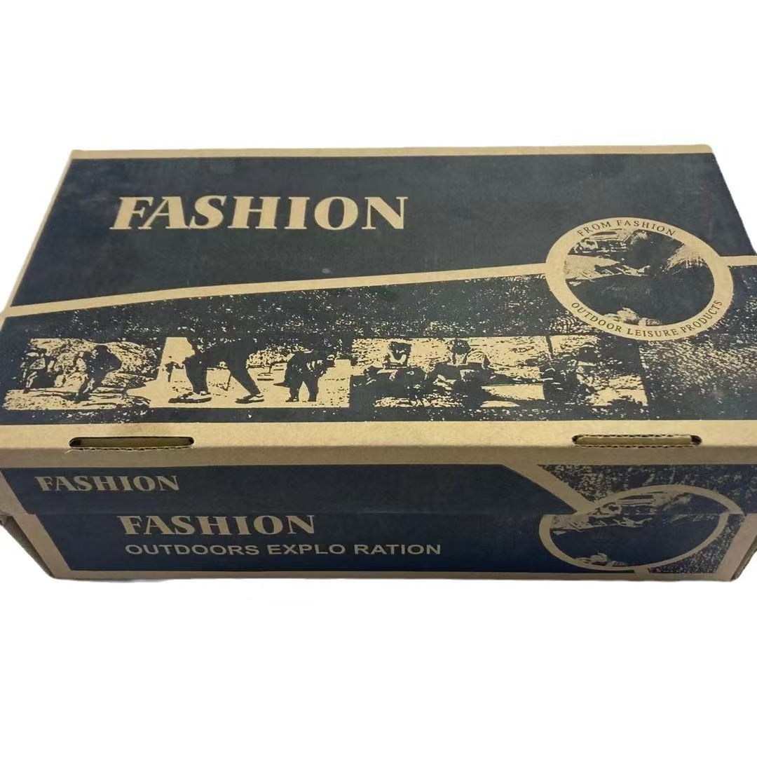 New Shoe Box Carton Same Day Delivery Kraft Paper Flip Cover Foldableing E-Commerce Public Version Leather Shoes Sports Shoes Men's and Women's Shoe Cartons