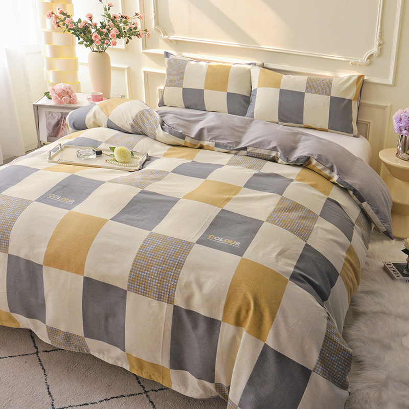 Cotton quilt cover skin-friendly bedding single quilt cover student dormitory single double cotton quilt cover wholesale