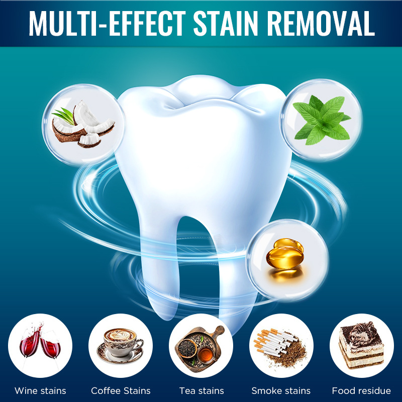 Kindergarten Cross-Border Hot Product Tooth Whiteningstrip Coconut Oil Tooth Care Tooth Whitening Patch Tooth Whitening Strip