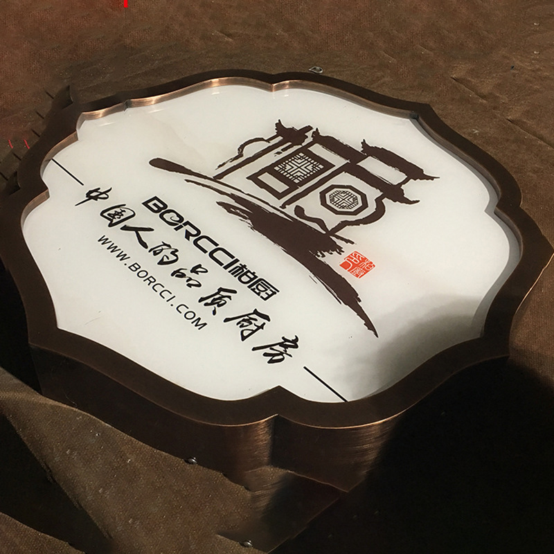 Double-sided round rotating blister light box outdoor waterproof side billboard hanging wall type automatic led billboard