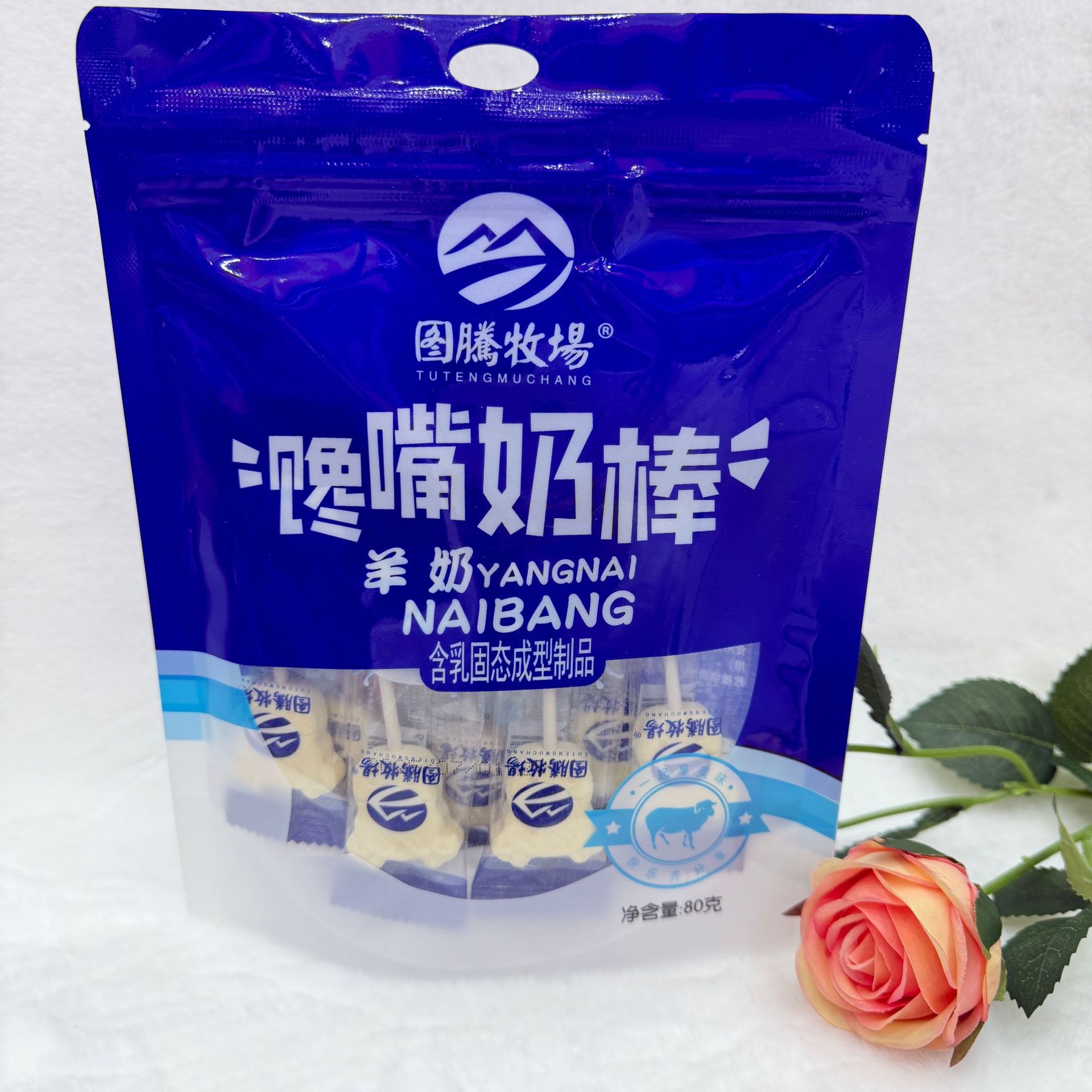 Молочный батончик Тотемного ранчо, верблюжье/козье молоко, клубника, клюква, 80 г