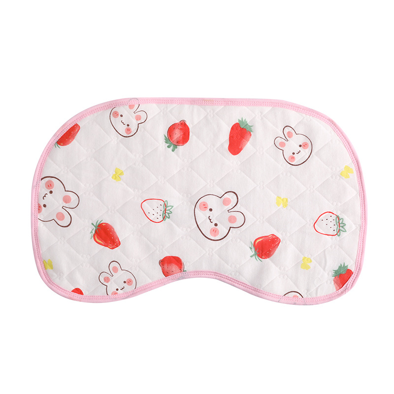 Newborn Baby Flat Pillow Newborn Baby Small Pillow Towel Summer Breathable Cool Pillow Towel Baby Cloud Pillow Sweat Absorbing Ice Silk