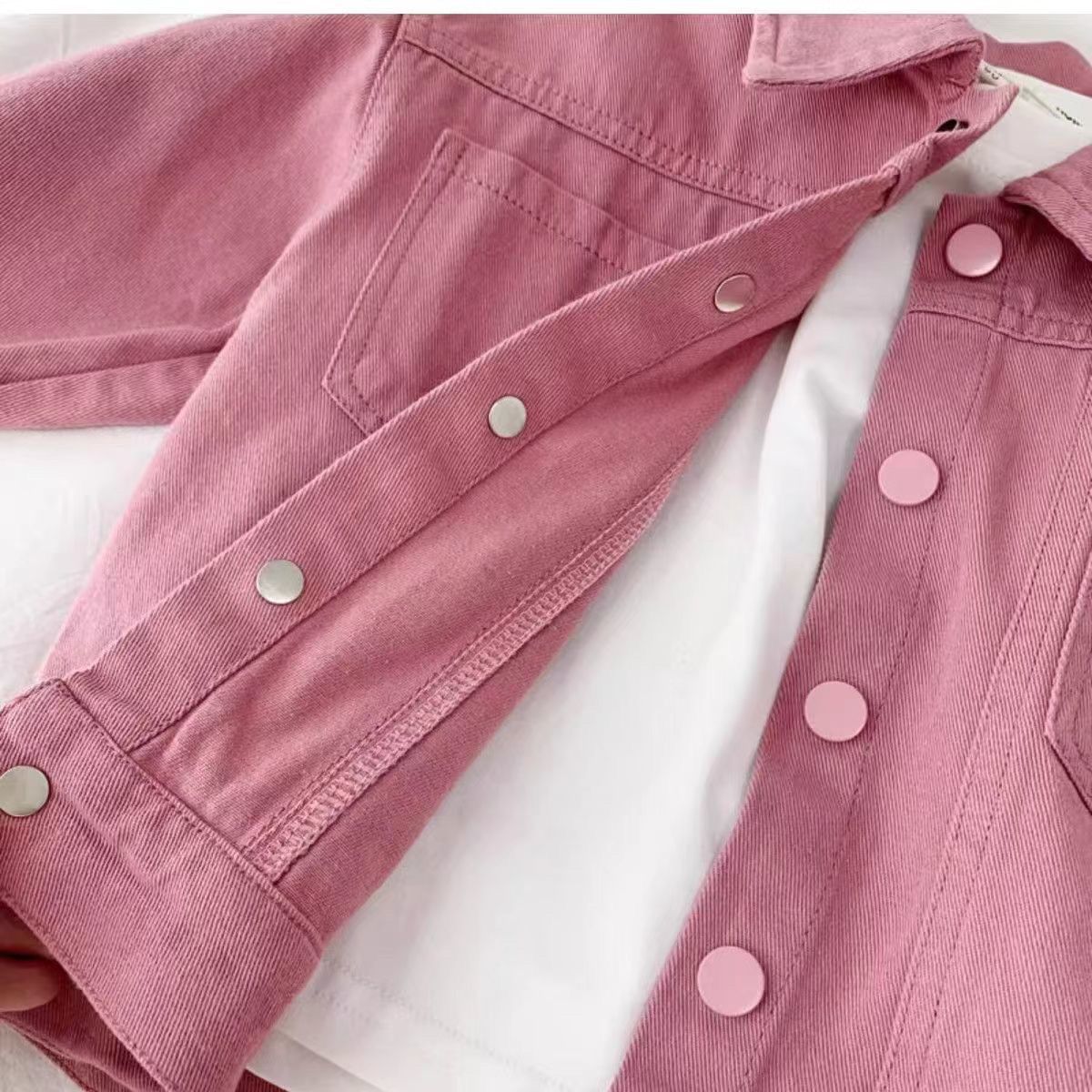 Boys' Pink Outwear Autumn Clothing 2025 New Style Handsome Cotton Clothes for Small and Medium-Sized Kidsren, Kidsren's Fashionable Jackets, Trendy and Cool