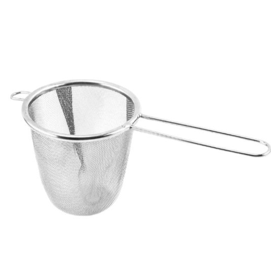 Stainless Steel Tea Strainer for Home Use, Single-Handle Tea Filter, Tea Set Accessory, Hangable Residue Filter, Coffee Filter
