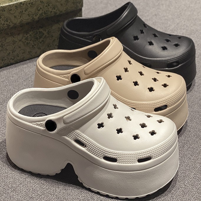 Женские летние уличные модные сандалии на платформе с толстым каблуком 9 см, нескользящие универсальные пляжные сандалии