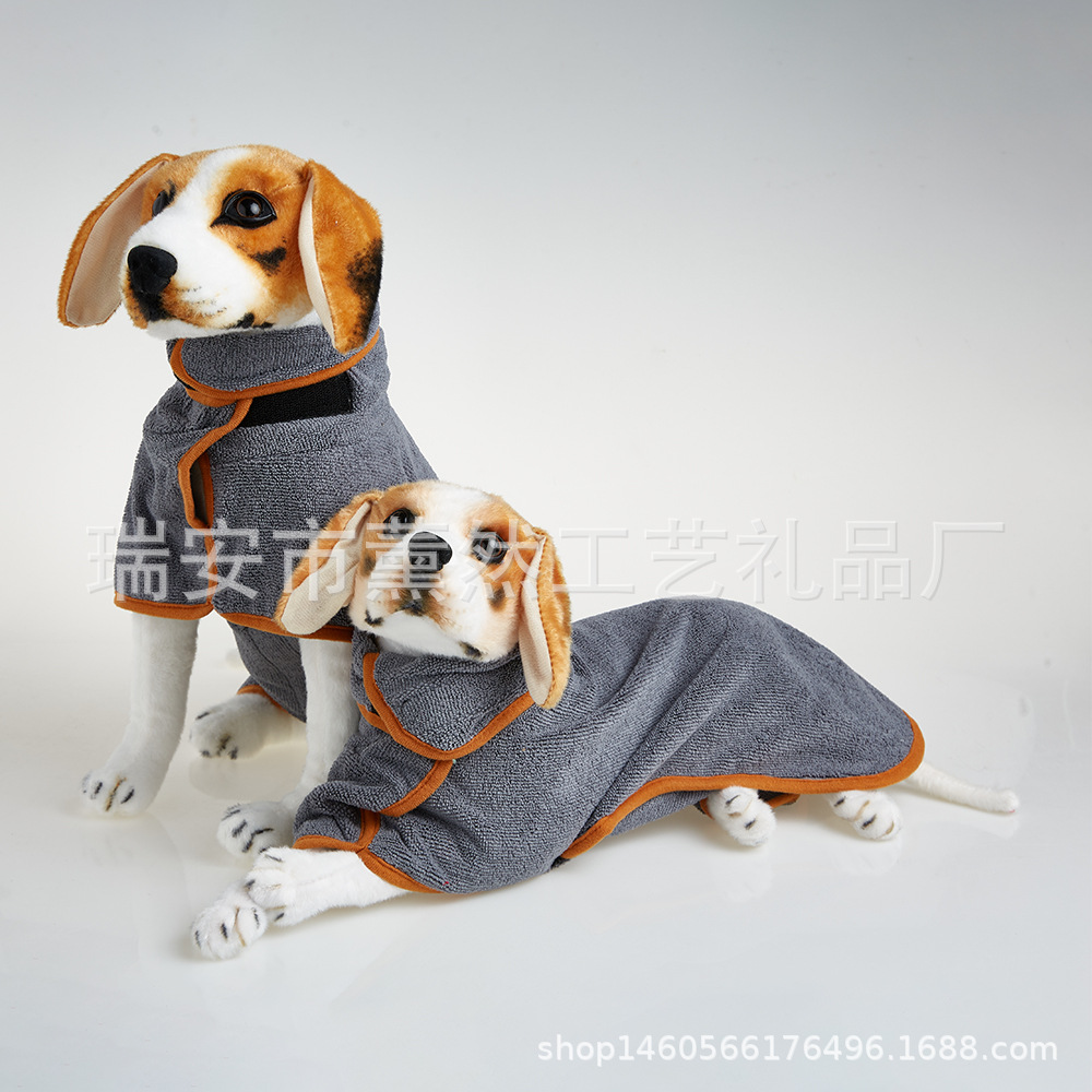 Cross-border pet bathrobe super absorbent pet bath towel large and small dog microfiber quick-drying cat bathrobe bath towel