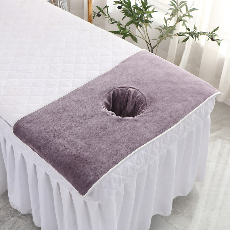 Beauty salon with hole lying towel massage massage bed thickened cushion face hole towel absorbent lint-free SPA club large towel