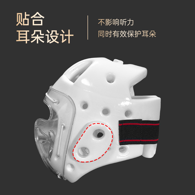 Taekwondo Helmet Mask Kidsren's Karate Head Protection Practical Men's and Women's Protective Training Open Helmet Sanda Fighting