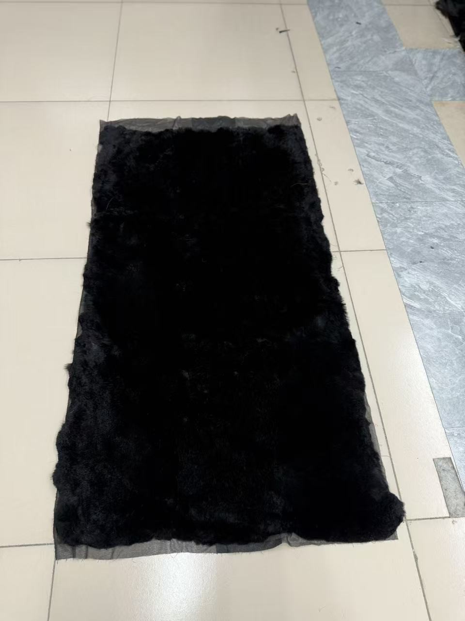 Черный блестящий мех кролика Рекс, кожаный материал, настоящая кожа, цельная шкурка, матрас DIY специального назначения