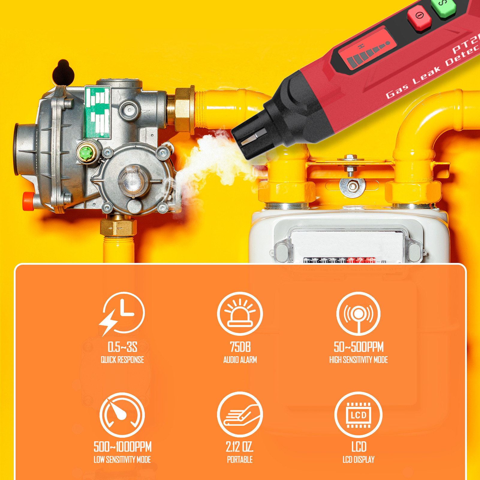 Pt202 Mini Portable Combustible Gas Detector Pt202
