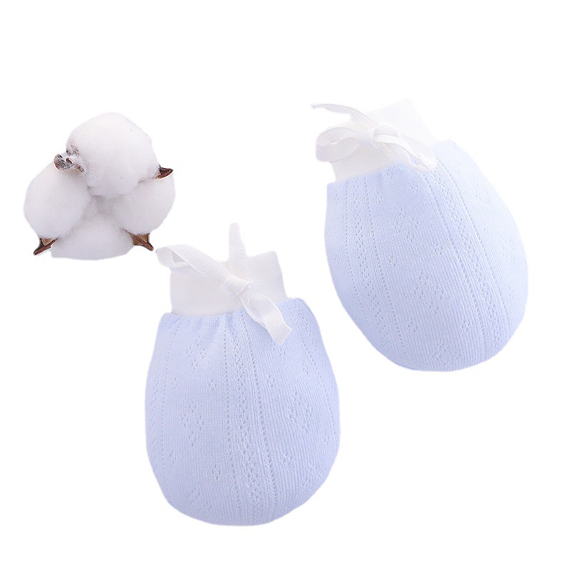 Baby Anti-scratch Gloves Baby Adjustable Summer New Transparent Jacquard Thin Gloves Newborn Gloves