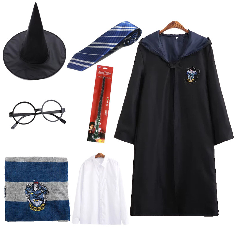 Harry Potter Magic Robe Two-Dimensional Cos Clothes Halloween Robe College Uniform Peripheral Anime Cloak Cloak