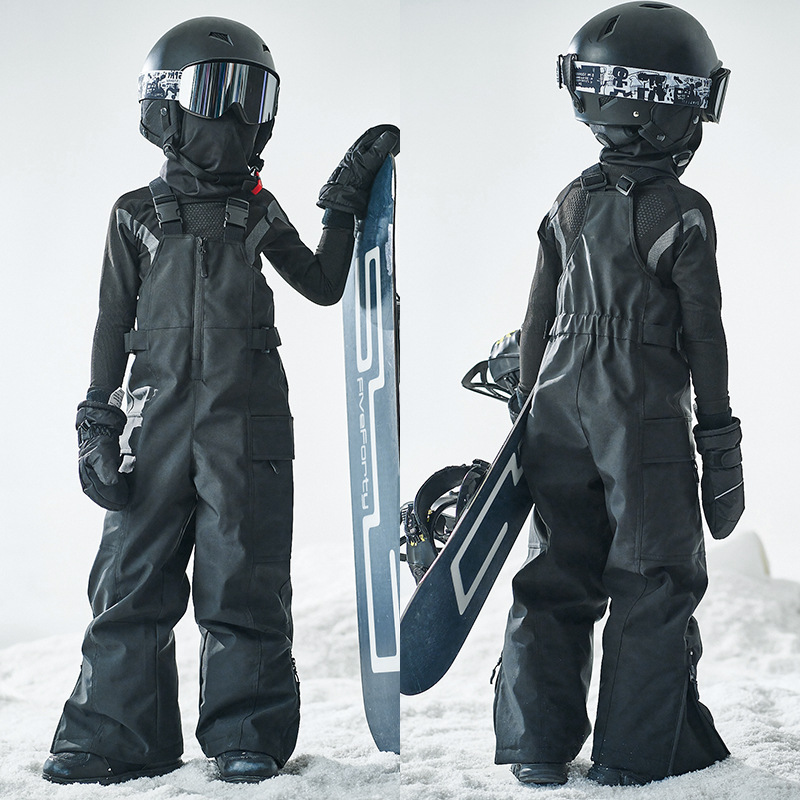Профессиональные горнолыжные комбинезоны для мальчиков и девочек, водонепроницаемые и ветронепроницаемые, утепленные