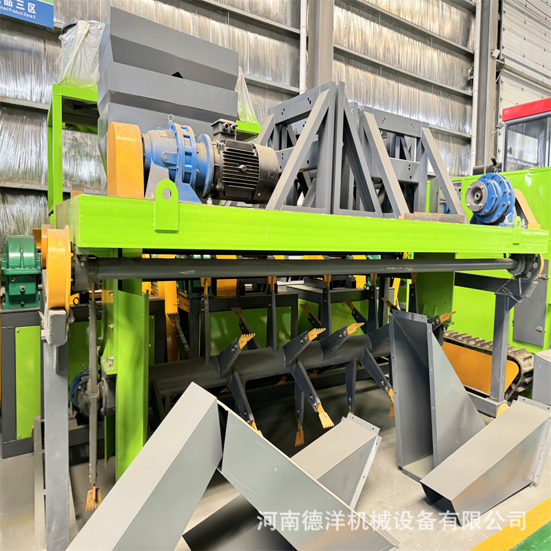 Small-Scale Chicken Manure Organic Fertilizer Production Line Complete Set of Equipment Deyang Trough-Type Flipper 3- 6m Spans Can Be Customized