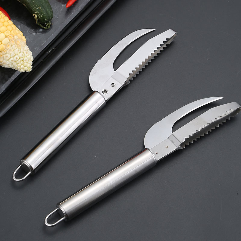 Fish Scale Scraper Kitchen Gadget Fish Scale Knife 2-in-1 Fish Killing Knife Fish Butchering Knife Fish Maw Knife Fish Scale Seafood