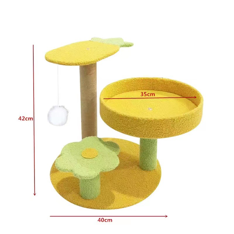 Pineapple Cat Climbing Rack Integrated Cactus Climbing Rack Cat Nest Cat Tree Tower Cat Shelf Jumping Platform Catch Pillar Cat Supplies