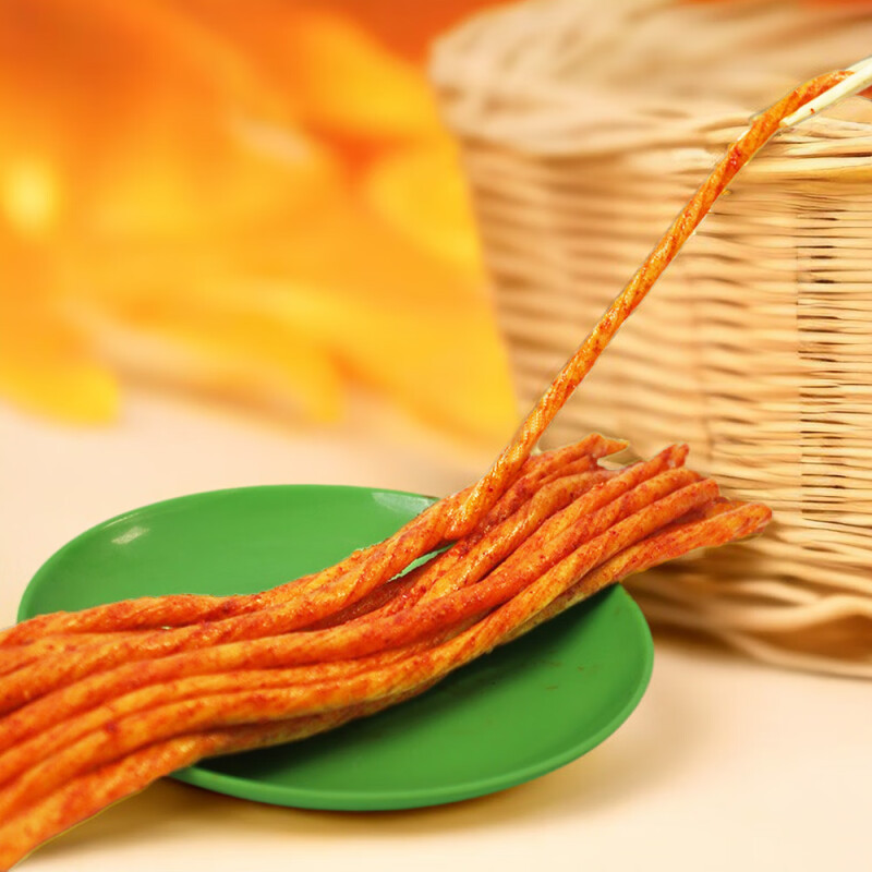 [Lightning Warehouse for Special] Smiling Spicy One-tendon Spicy Strip Spicy Beef Tendon Strip Gluten Snacks About 6 g/Bag