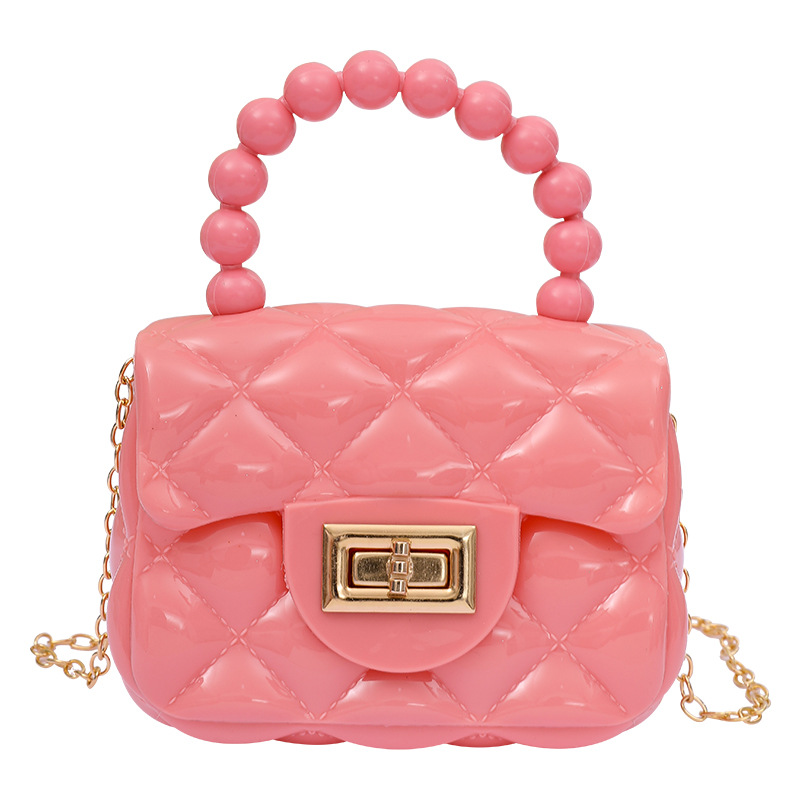 2024 New Women's Shoulder Bag Fashion Pearl Chain Crossbody Bag Women's Portable Mini Bag Jelly Bag